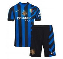 Inter Milan Koszulka Podstawowa dzieci 2024-25 Krótki Rękaw (+ krótkie spodenki)